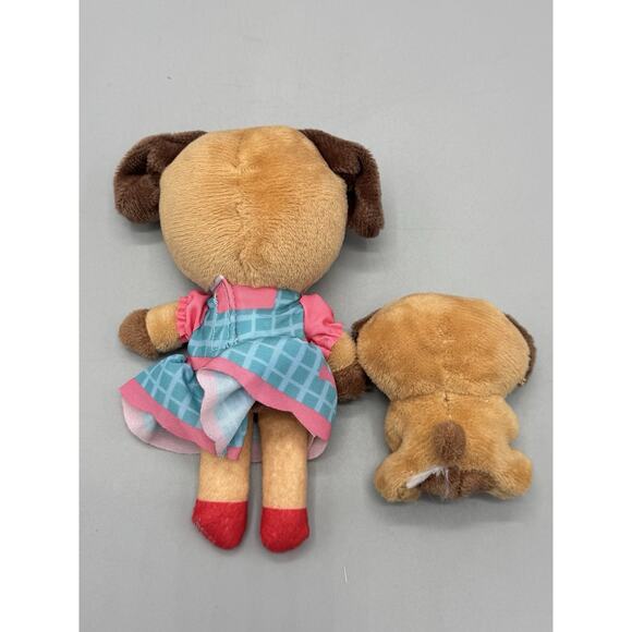 Tiny Tukkins Dog Lot of 2 Includes Baby With 2 Cribs No Tag - Picture 4 of 9